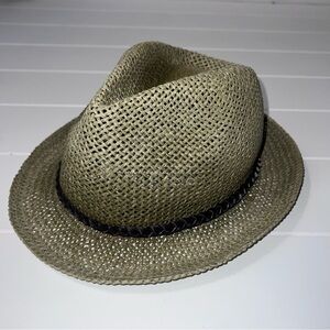CAPAS Headwear NY Natural Straw Fedora Hat XL Braided Band Vented Summer Boho